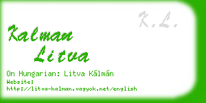 kalman litva business card