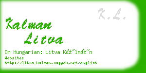 kalman litva business card